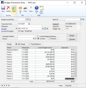 Budgeting in Dynamics GP - ALaCarteGP | Dynamics GP Consulting