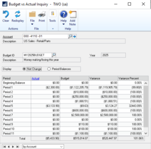 Budgeting in Dynamics GP - ALaCarteGP | Dynamics GP Consulting